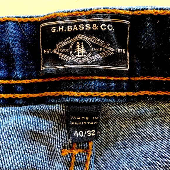 Like new straight leg indigo jeans from GH Bass. - Picture 4 of 5